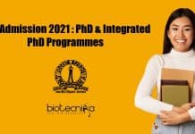 IISc Admission 2021 : PhD & Integrated PhD Programmes IISc Admission 2021