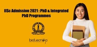 IISc Admission 2021