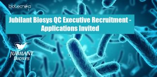 Jubilant Biosys QC Executive
