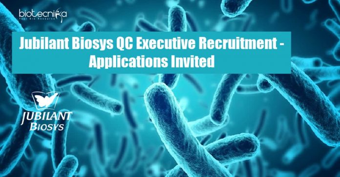 Jubilant Biosys QC Executive