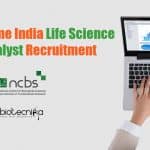NCBS Data Analyst Job