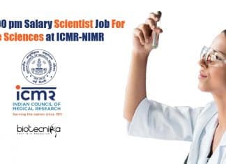 Rs. 51,000 pm Salary Scientist Job For Life Sciences at ICMR-NIMR NIMR Scientist Jobs