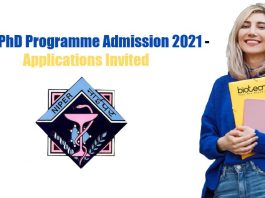 NIPER PhD Admission 2021