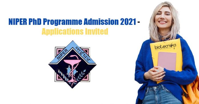 NIPER PhD Admission 2021