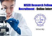 NISER Research Fellow Recruitment – Online Interview NISER Research Fellow Recruitment