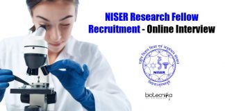 NISER Research Fellow Recruitment