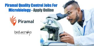 Piramal Quality Control Jobs