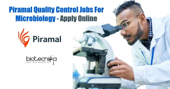 Piramal Quality Control Jobs