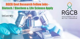 RGCB Govt Research Fellow