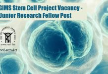 SGPGIMS Stem Cell Project Vacancy – Junior Research Fellow Post SGPGIMS Mol Bio Project