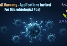 Sanofi Vacancy – Applications Invited For Microbiologist Post Sanofi Vacancy