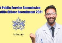 Govt Public Service Commission Scientific Officer Recruitment 2021 Sikkim Public Service Commission