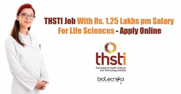 THSTI Vacancy For Lifesciences