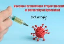 Vaccine Formulations Project Recruitment at University of Hyderabad UoH Project Jobs