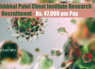 Vallabhbhai Patel Chest Institute Research Recruitment – Rs. 47,000 pm Pay VPCI Delhi RA Job