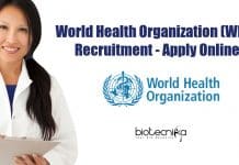 World Health Organization (WHO) Recruitment – Apply Online World Health Organization (WHO)