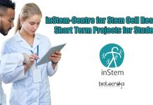 inStem-Centre for Stem Cell Research Short Term Projects for Students inStem-CSCR Short Term Projects