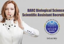 BARC Biological Sciences Scientific Assistant Recruitment – Applications Invited BARC Biological Sciences Scientific