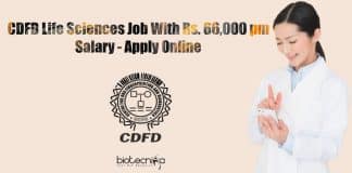 CDFD Life Sciences Job