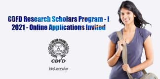 CDFD Research Scholars Program