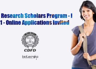 CDFD Research Scholars Program