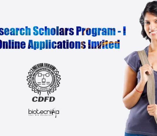 CDFD Research Scholars Program