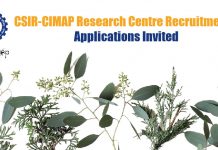 CSIR-CIMAP Research Centre Recruitment – Applications Invited CSIR-CIMAP Research Centre Recruitment