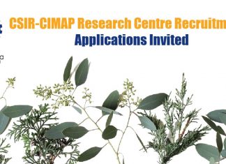 CSIR-CIMAP Research Centre Recruitment