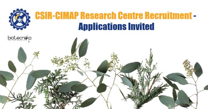 CSIR-CIMAP Research Centre Recruitment