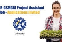 CSIR-CSMCRI Project Assistant Job – Applications Invited CSIR-CSMCRI Project Assistant Job