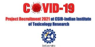 CSIR-IITR Recruitment 2021