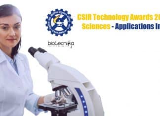 CSIR Technology Awards 2021 Life Sciences – Applications Invited CSIR Technology Awards 2021