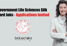 Government Life Sciences Silk Board Jobs – Applications Invited CSRTI Mysore Jobs