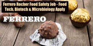 Ferrero Rocher Food Safety Job