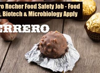 Ferrero Rocher Food Safety Job