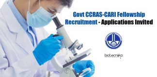 Govt CCRAS-CARI Fellowship Recruitment