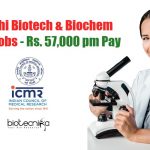 ICMR Delhi Biotech & Biochem Scientist Jobs – Rs. 57,000 pm Pay ICMR Delhi Vacancies