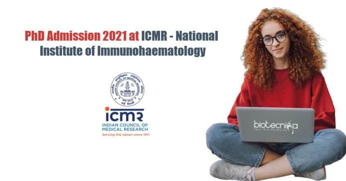 ICMR-NIIH PhD Admission 2021