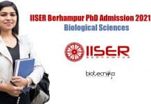 IISER Berhampur PhD Admission 2021 For Biological Sciences IISER Berhampur Admission 2021
