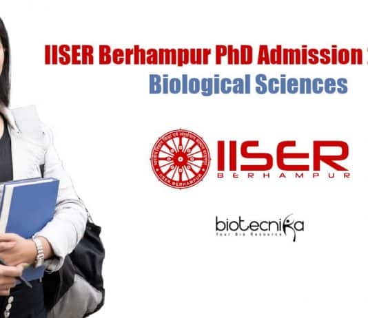 IISER Berhampur Admission 2021