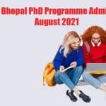 IISER-Bhopal PhD Admissions 2021
