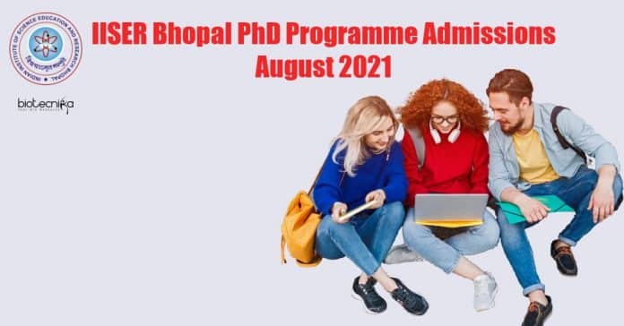 IISER-Bhopal PhD Admissions 2021