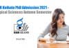 IISER Kolkata PhD Admission 2021 – Biological Sciences Autumn Semester IISER-K PhD Admission 2021