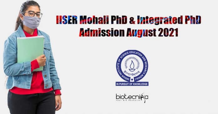IISER Mohali Admissions 2021