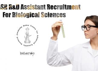 JNCASR R&D Assistant Recruitment For Biological Sciences JNCASR Jobs