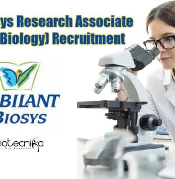 Jubilant Biosys Research Associate