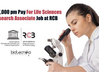 Rs. 47,000 pm Pay For Life Sciences Research Associate Job at RCB Life Science Jobs Latest
