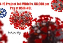 COVID-19 Project Job With Rs. 55,000 pm Pay at CSIR-NCL NCL Pune Jobs 2021