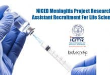 NICED Meningitis Project Research Assistant Recruitment For Life Science NICED Vacancies