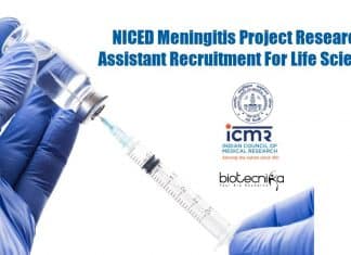 NICED Meningitis Project Research Assistant Recruitment For Life Science NICED Vacancies